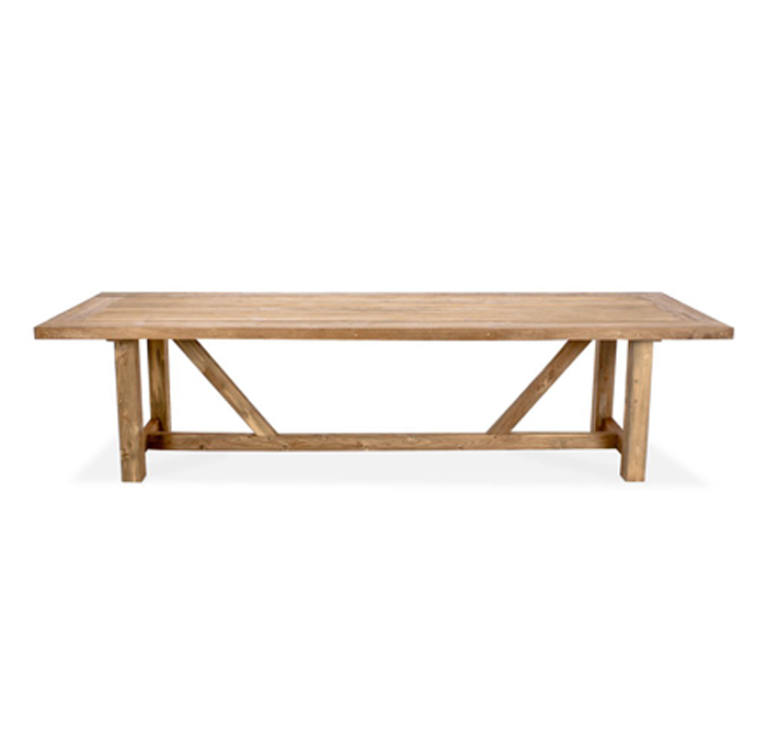 Highlander Outdoor Dining Table, L 230cm x W 100cm x H 75cm