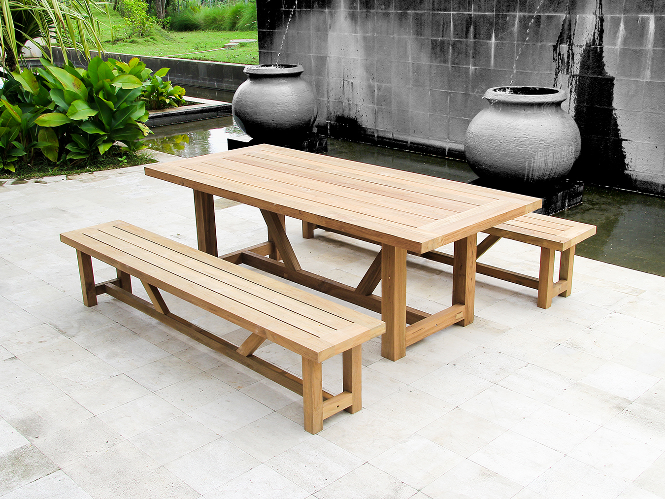 Highlander Outdoor Dining Table, L 230cm x W 100cm x H 75cm - Image 7