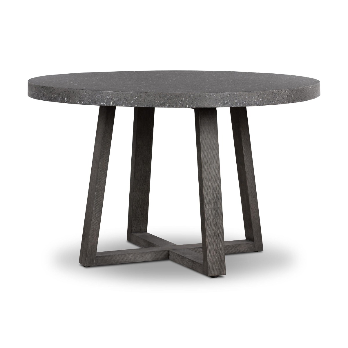 1.2m eTerrazzo Elkstone Round Dining Table – Apollo Black with Black Wash Legs - Image 7