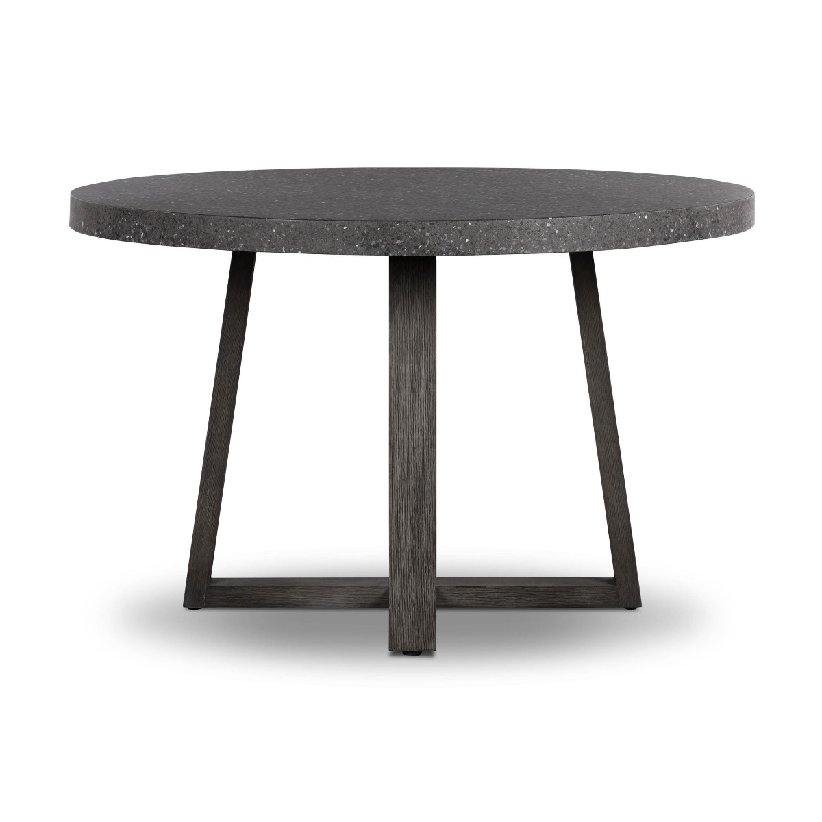 1.2m eTerrazzo Elkstone Round Dining Table – Apollo Black with Black Wash Legs - Image 8