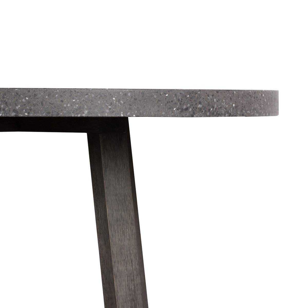 1.2m eTerrazzo Elkstone Round Dining Table – Apollo Black with Black Wash Legs - Image 9