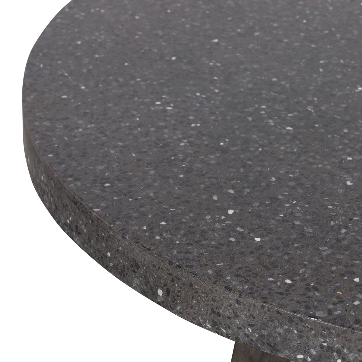 1.2m eTerrazzo Elkstone Round Dining Table – Apollo Black with Black Wash Legs - Image 10