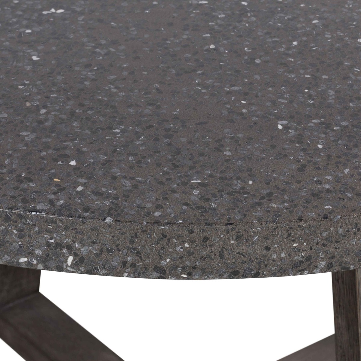 1.2m eTerrazzo Elkstone Round Dining Table – Apollo Black with Black Wash Legs - Image 11