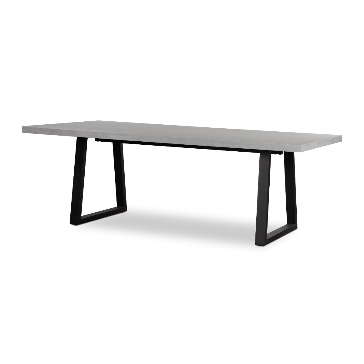 2.4m Sierra Elkstone Rectangular Dining Table – Pebble Grey with Black Powder-Coated Legs - Image 2