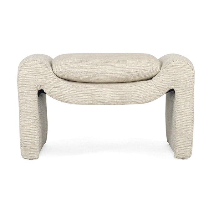 Freja Ottoman Linen, W 78cm x D 45cm x H 50cm