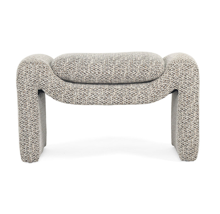 Freja Ottoman Mottled Taupe, W 78cm x D 45cm x H 50cm
