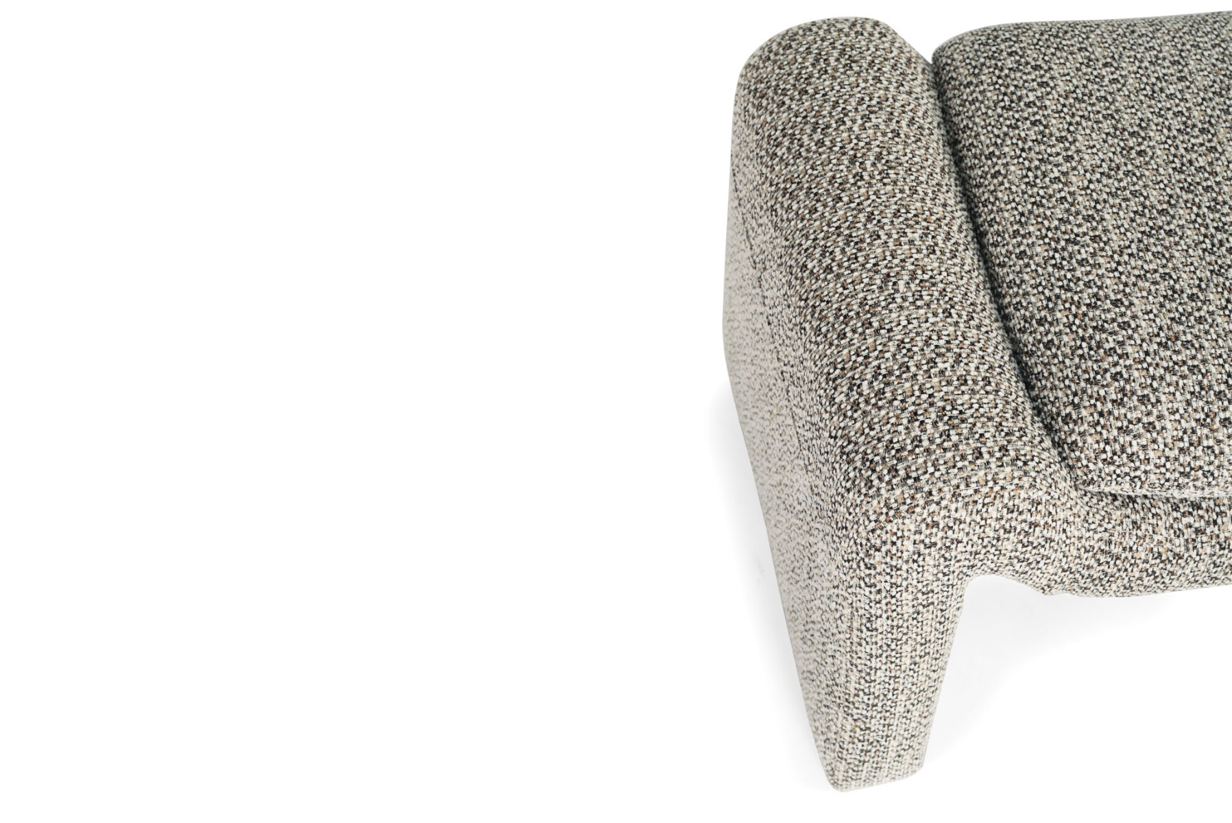 Freja Ottoman Mottled Taupe, W 78cm x D 45cm x H 50cm - Image 2