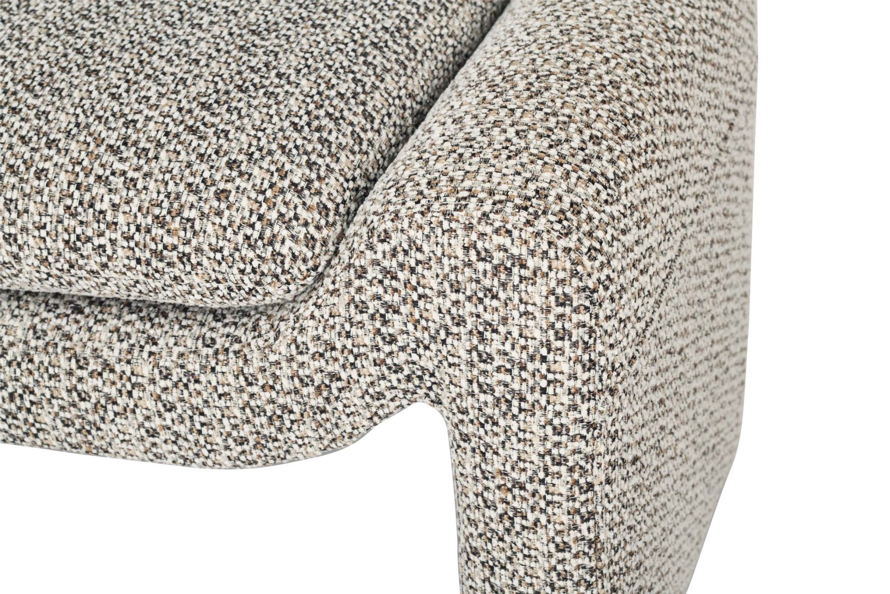 Freja Ottoman Mottled Taupe, W 78cm x D 45cm x H 50cm - Image 3