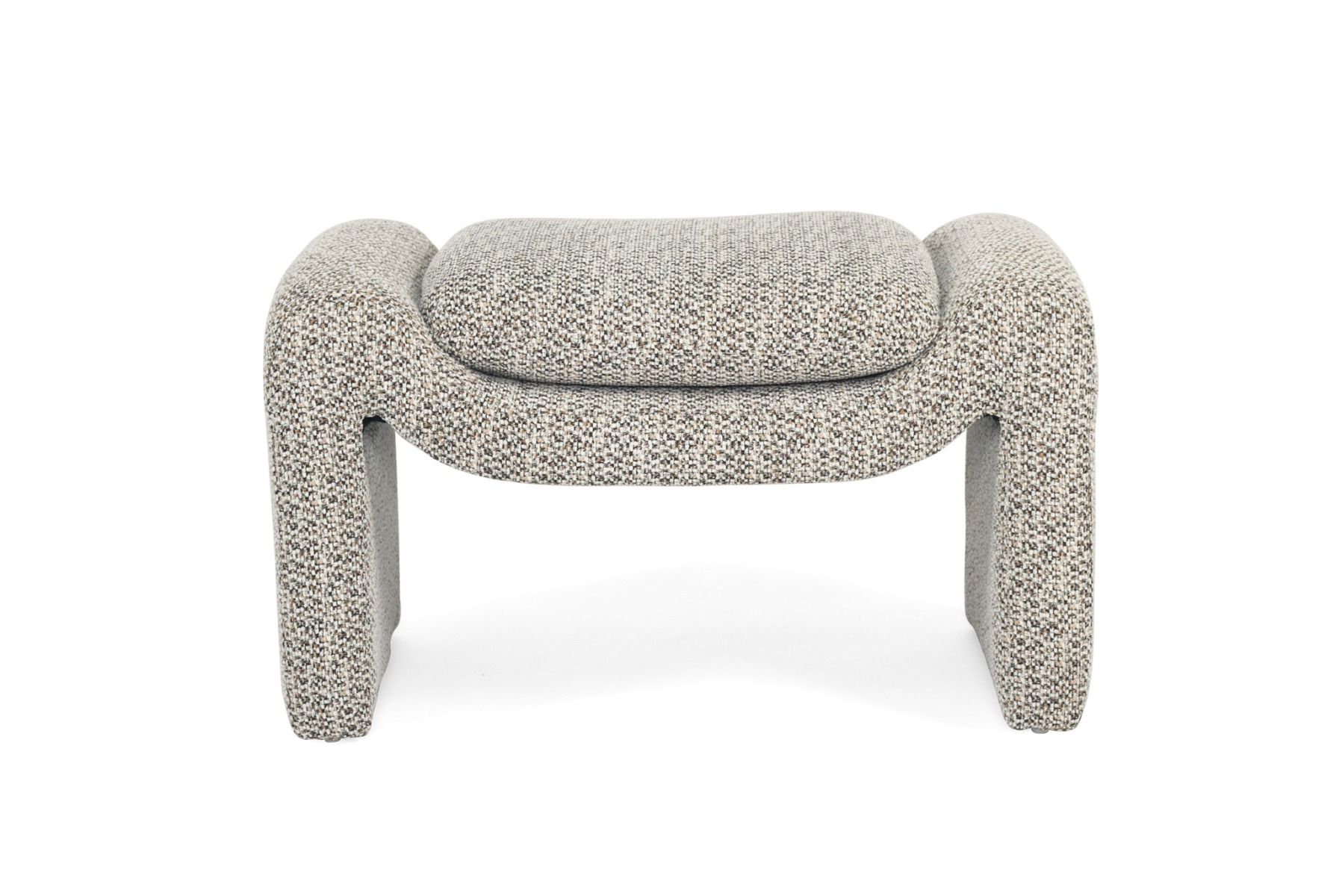 Freja Ottoman Mottled Taupe, W 78cm x D 45cm x H 50cm - Image 6