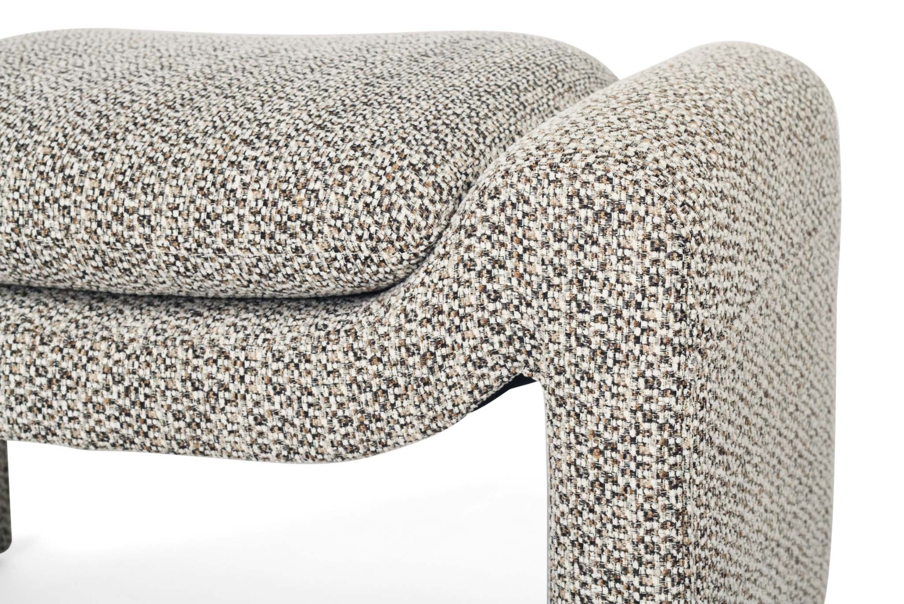 Freja Ottoman Mottled Taupe, W 78cm x D 45cm x H 50cm - Image 7