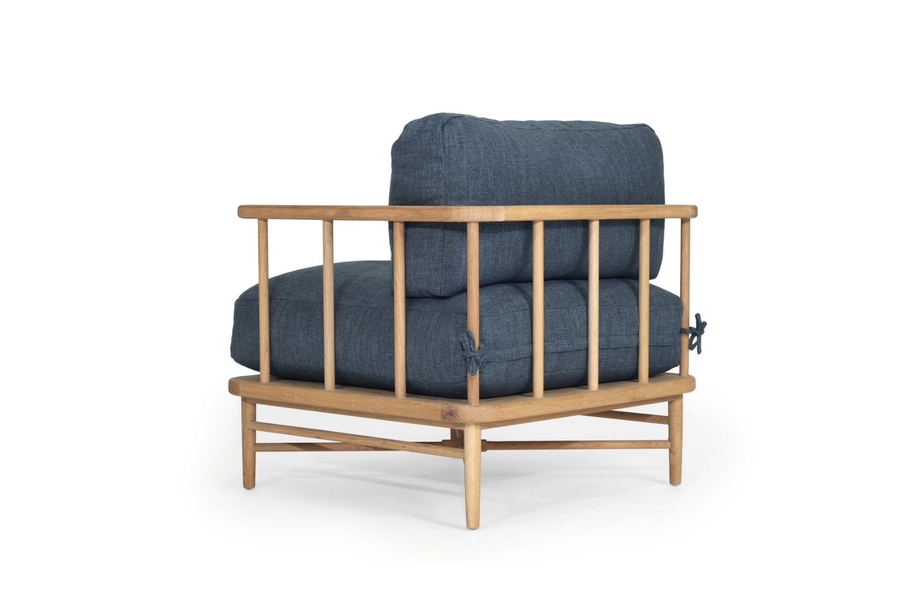 Ocea Armchair Ink Blue Cushions, Width 80cm x Depth 80cm x Height - Image 5