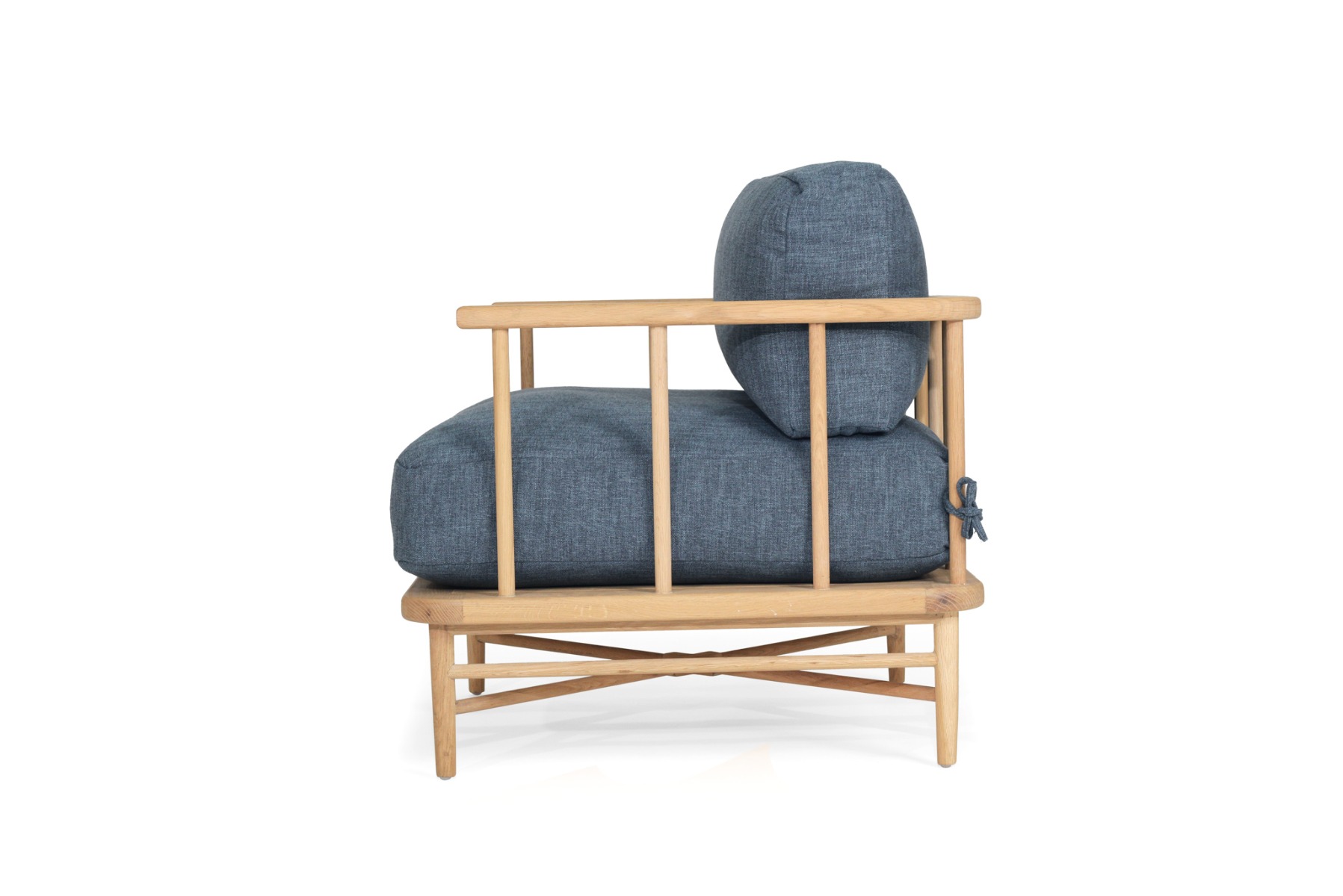 Ocea Armchair Ink Blue Cushions, Width 80cm x Depth 80cm x Height - Image 6