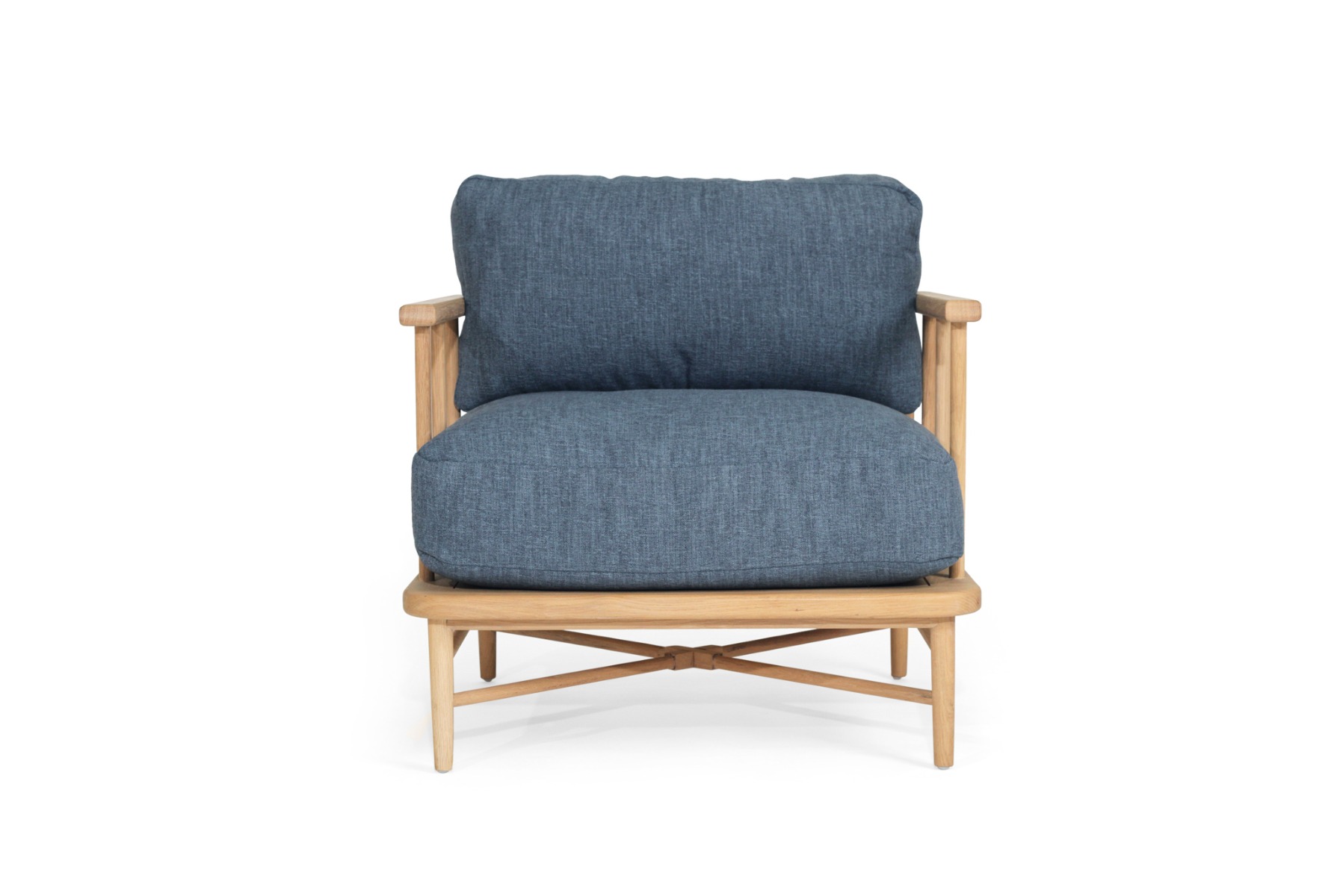 Ocea Armchair Ink Blue Cushions, Width 80cm x Depth 80cm x Height - Image 8