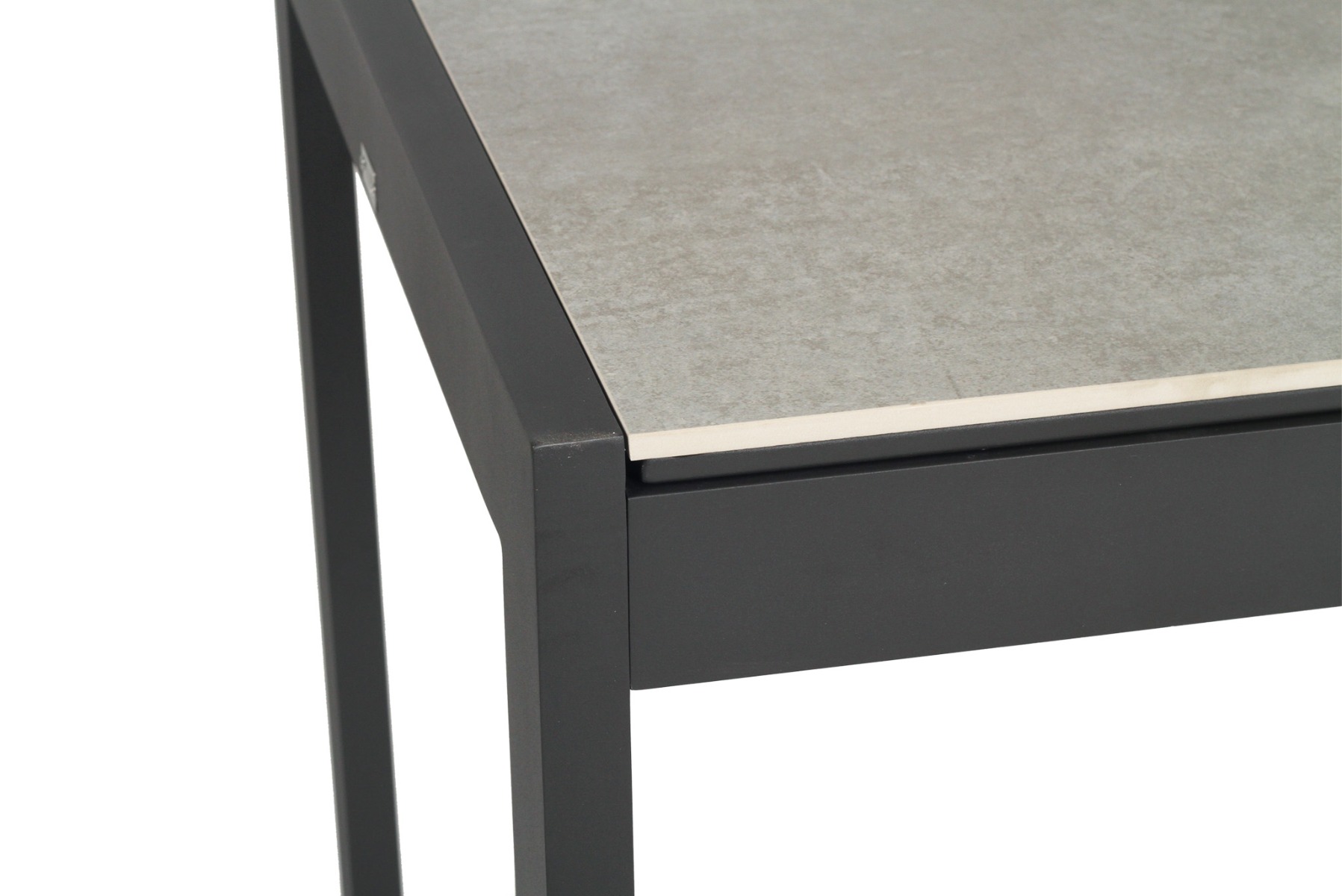 Roberto Outdoor Dining Table Asteroid Black (Charcoal), L 80cm x W 86cm x H 76cm - Image 7