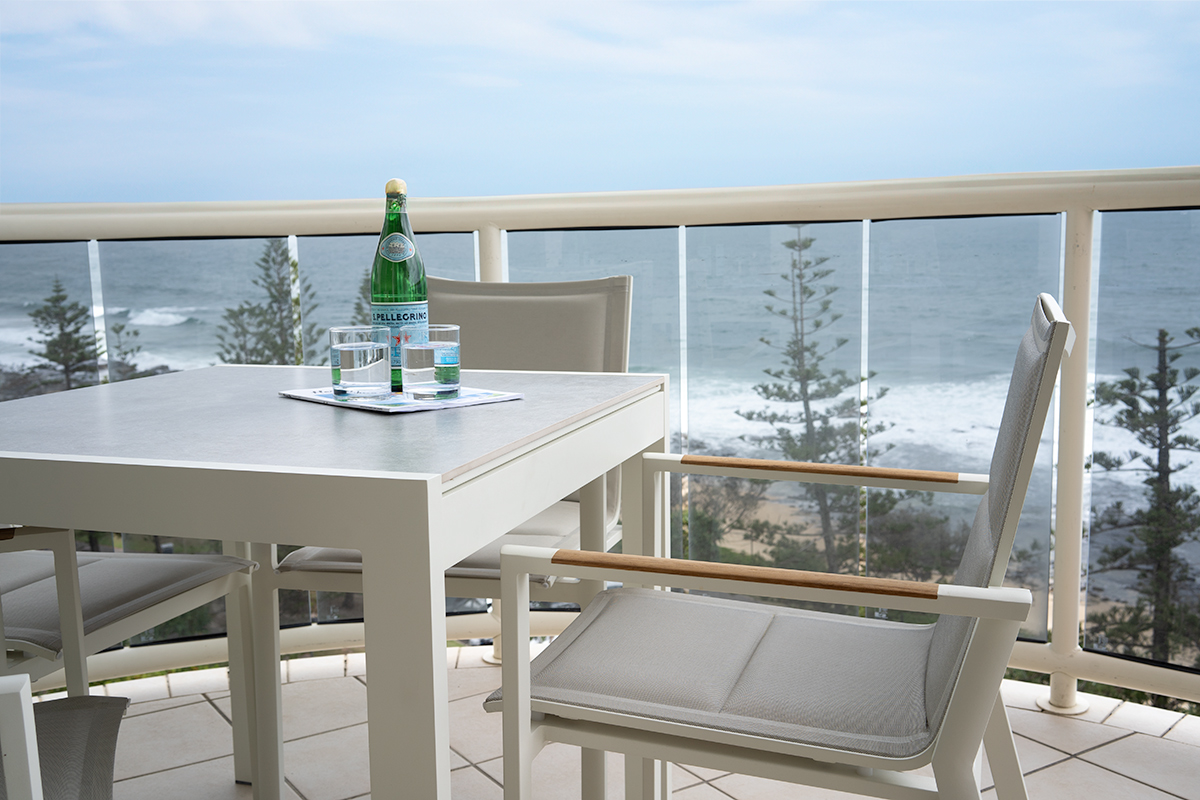 Roberto Outdoor Dining Table Pearl White, L 80cm x W 86cm x H 76cm - Image 10