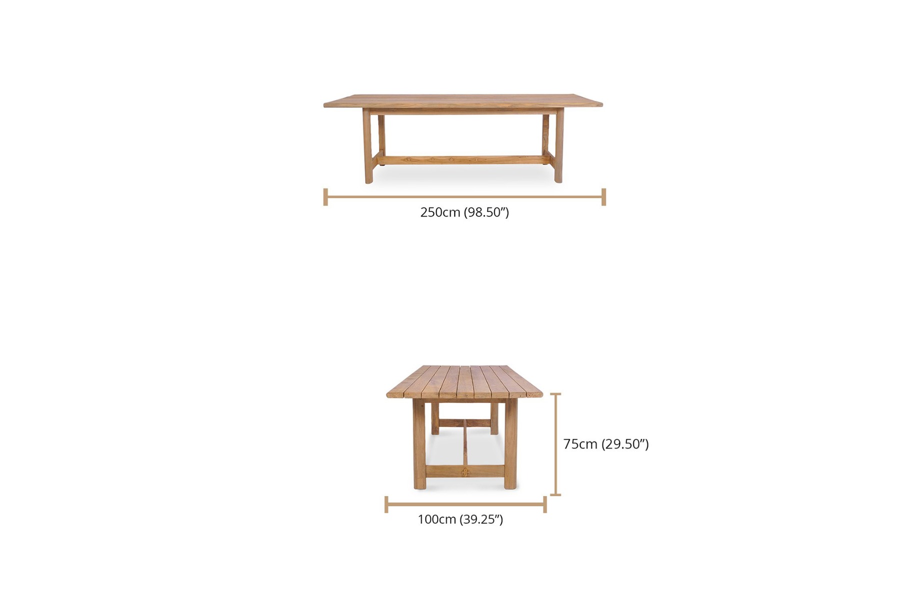 Marco Outdoor Table, L 250cm x W 100cm x H 75cm - Image 9