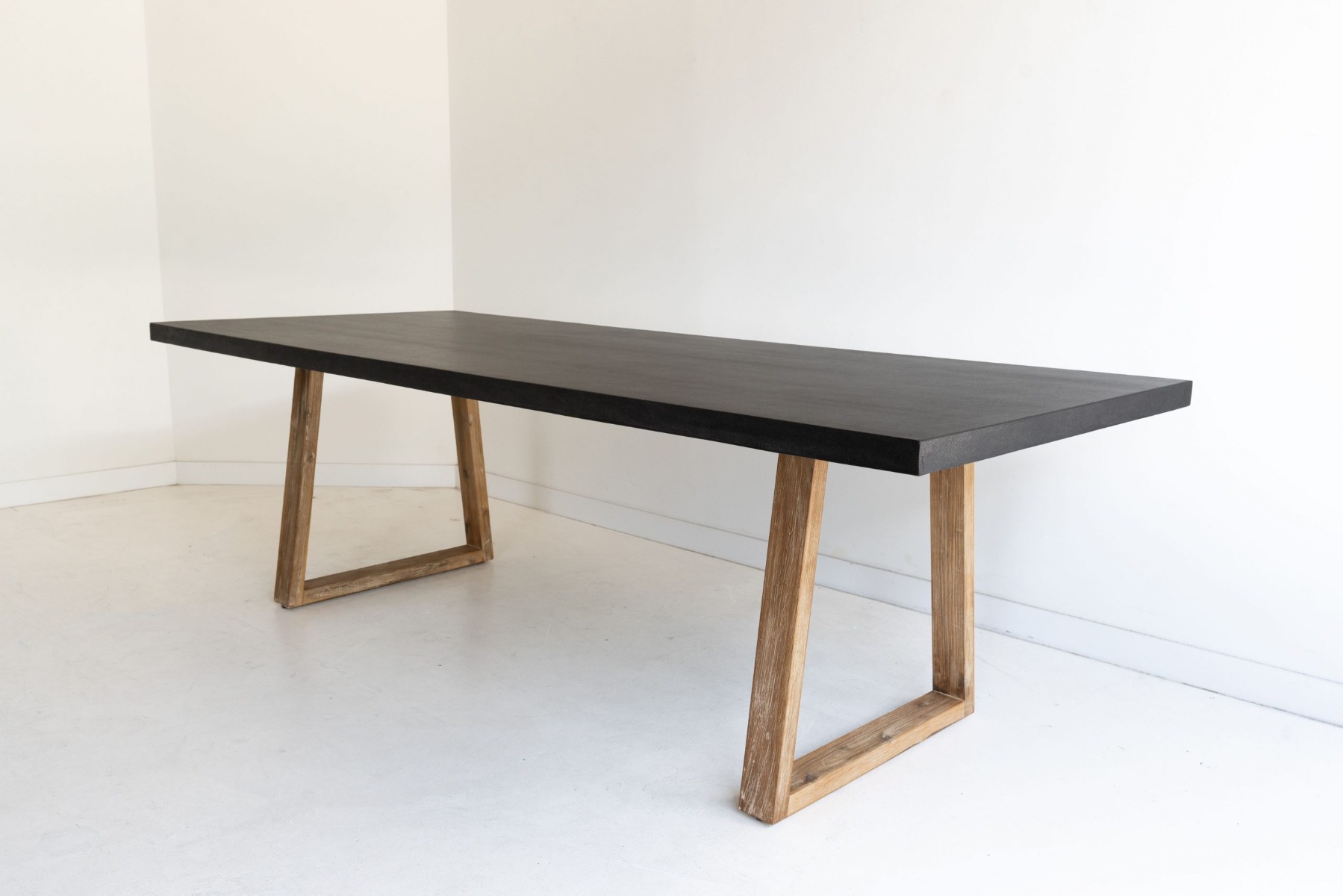 2.4m Sierra Elkstone Rectangular Dining Table – Ebony Black with Light Honey Legs - Image 2