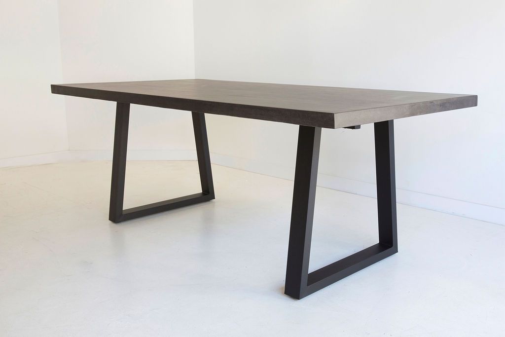 2.4m Sierra Elkstone Rectangular Dining Table – Ebony Black with Black Powder Coated Legs - Image 2
