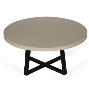 wp-image-tigress-62982.jpg 1.6m Alta Elkstone Round Dining Table – Beige with Black Powder Coated Legs