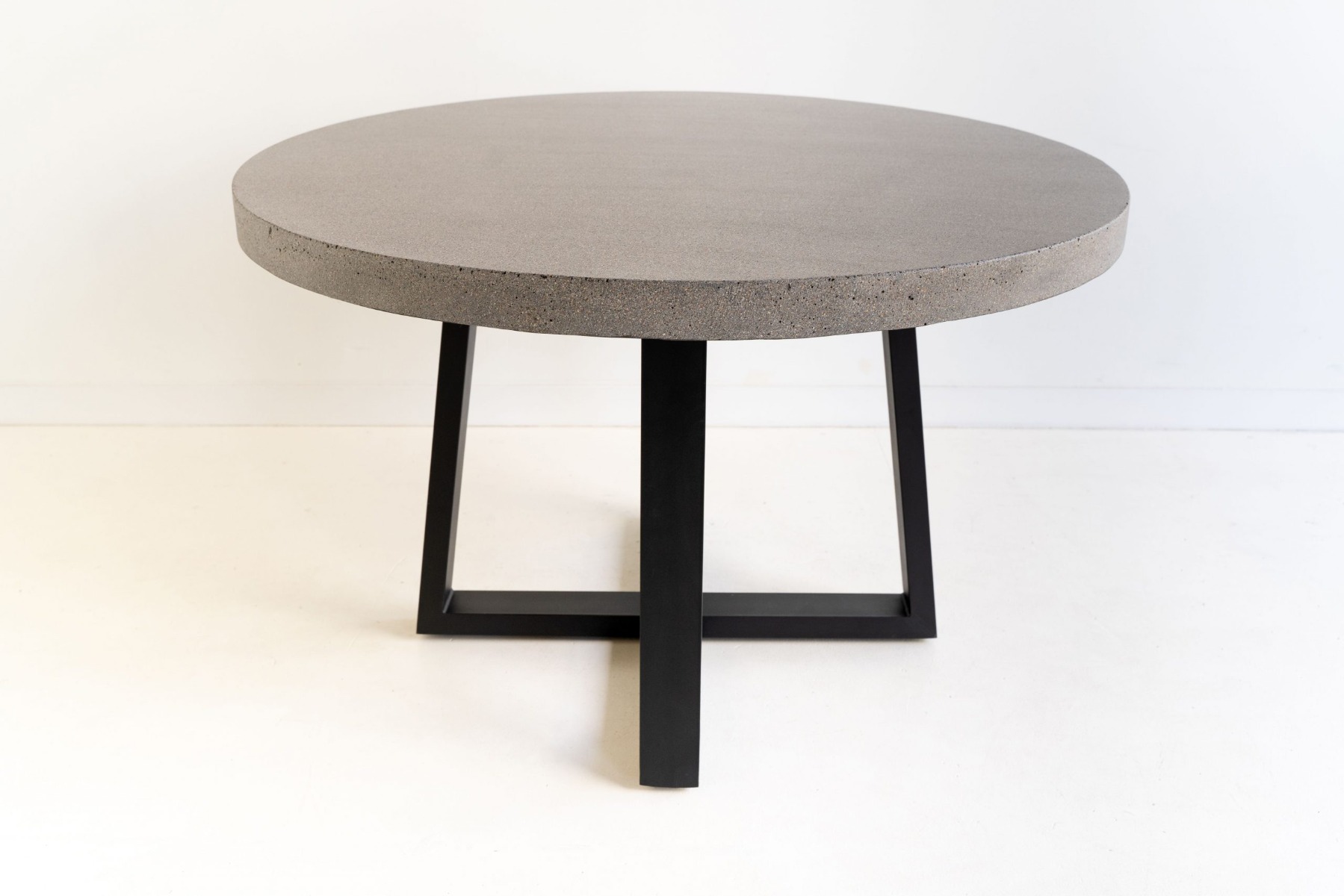 1.2m Alta Elkstone Round Dining Table – Speckled Grey with Black Powder Coated Legs - Image 2