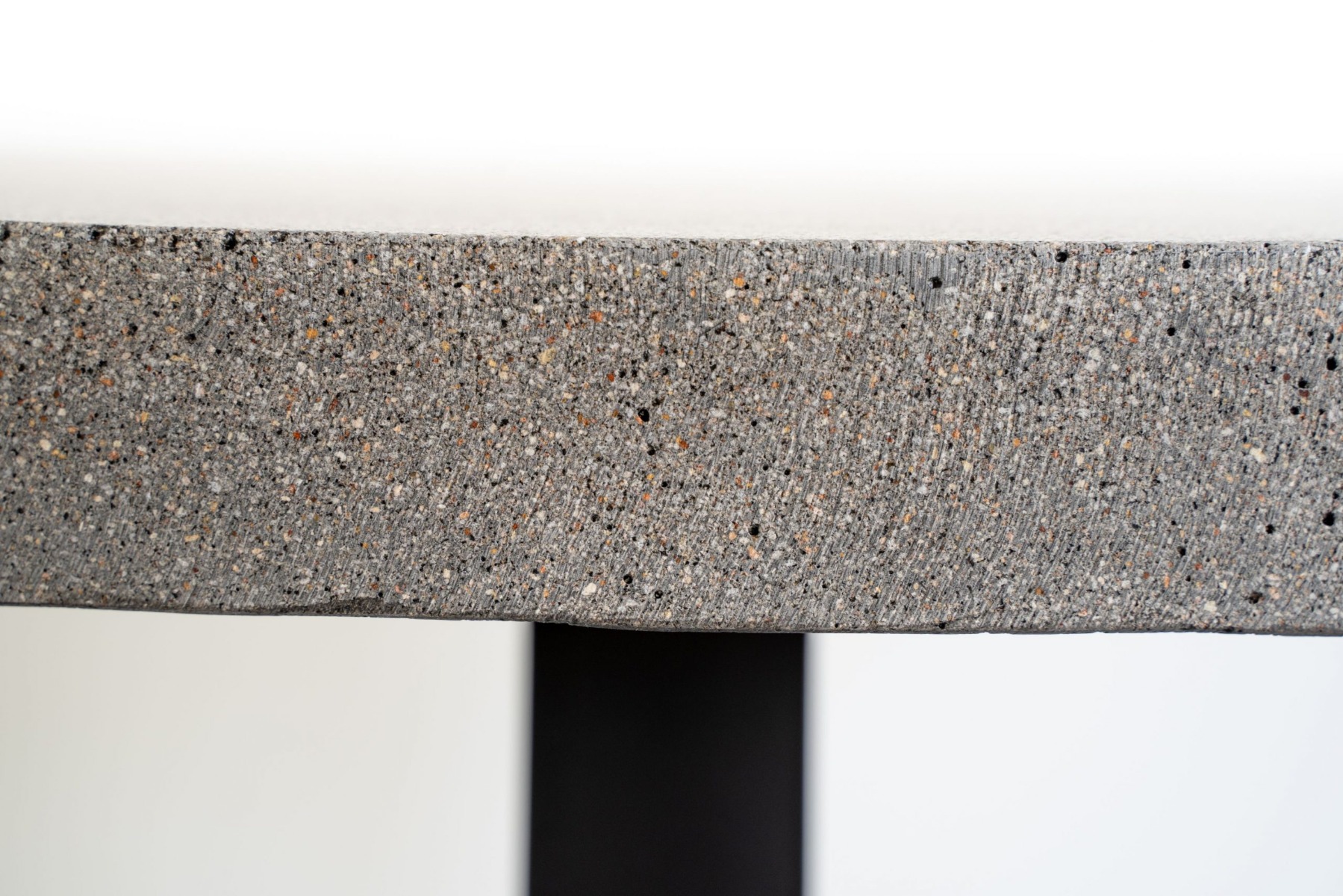 1.2m Alta Elkstone Round Dining Table – Speckled Grey with Black Powder Coated Legs - Image 9