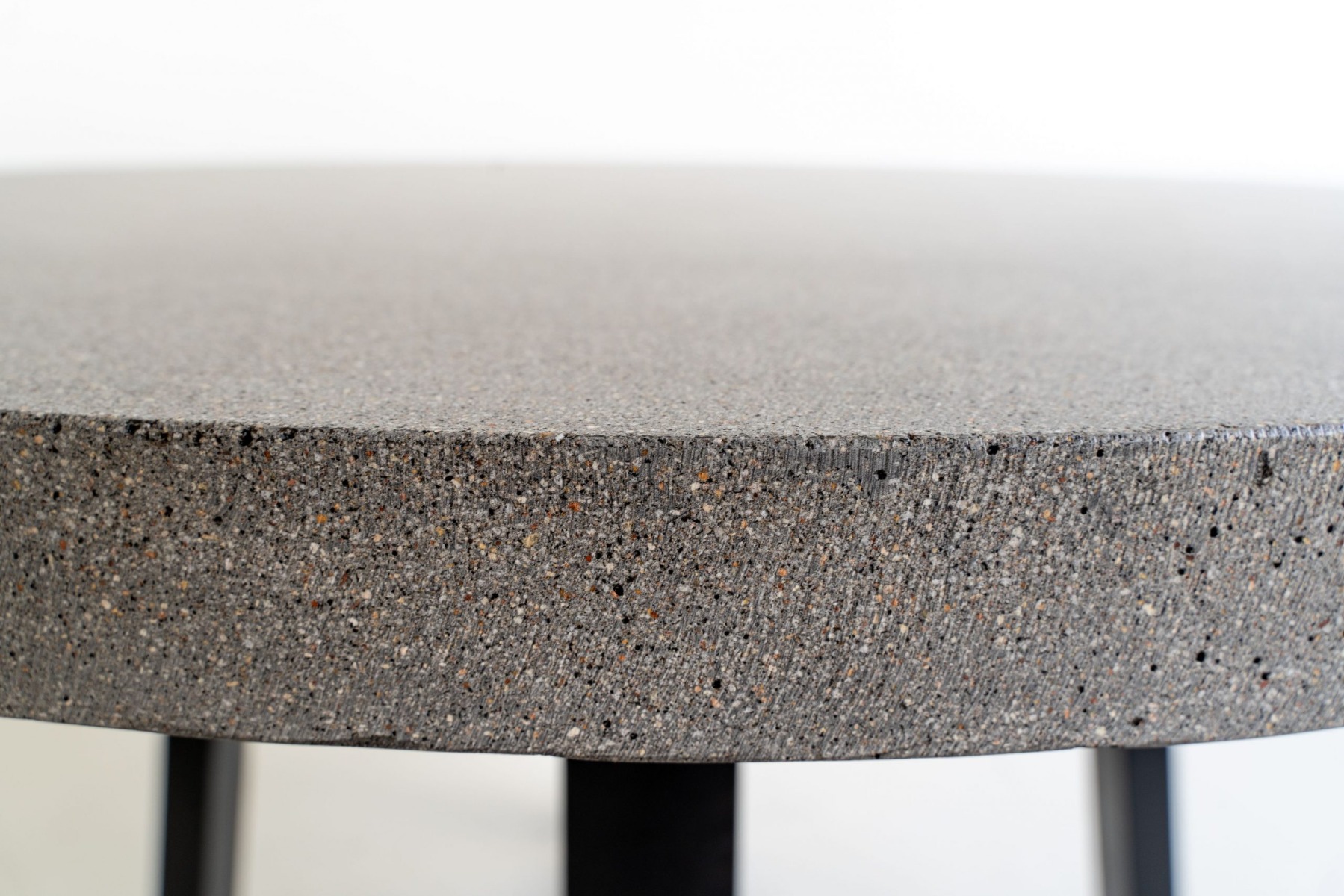 1.2m Alta Elkstone Round Dining Table – Speckled Grey with Black Powder Coated Legs - Image 10