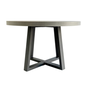 wp-image-tigress-63025.jpg 1.0m Alta Elkstone Round Dining Table – Pebble Grey with Black Powder Coated Legs