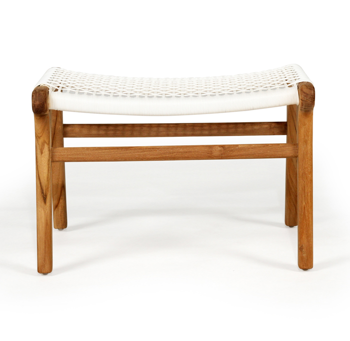 Zen Lazy Chair Ottoman White, W38cm x D55cm x H40cm