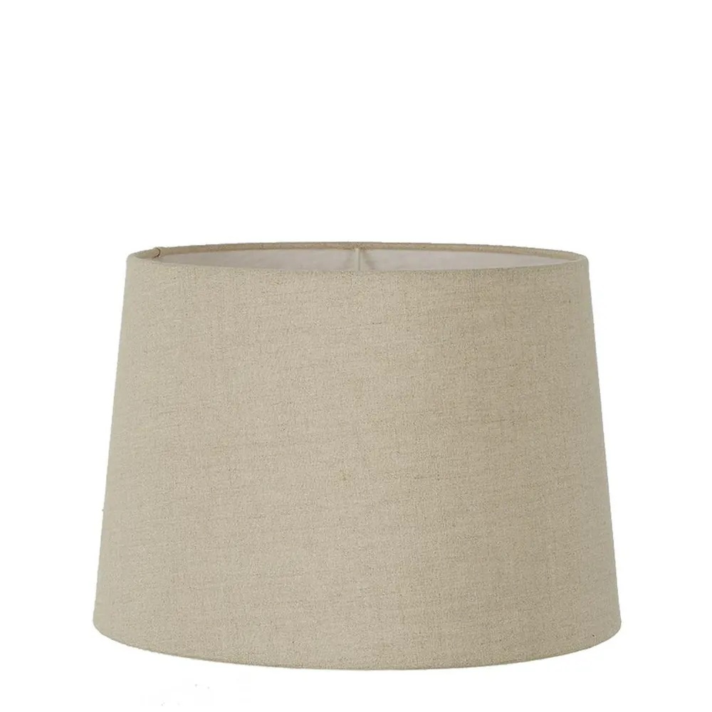 Linen Drum Lamp Shade Large, Dark Natural (RRP $149)