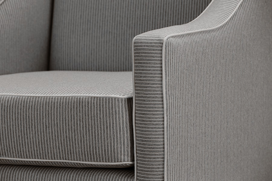 SPRING SALE!! "Amelie" Australian Made Hamptons Style Occasional Armchair, Mello Bay Pewter (RRP $1499) - Image 4