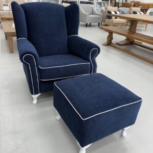 wp-image-tigress-63416.jpg FLOORSTOCK SALE!! "Aerin" Hamptons Style Occasional Wing Fabric Armchair with Matching Ottoman, Australian Made (RRP $3499)