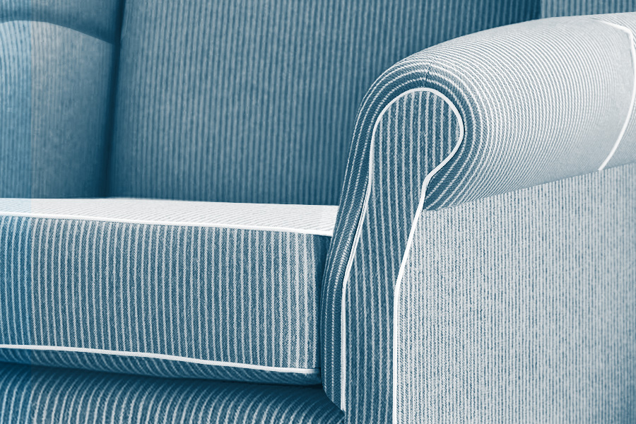 "Aerin" Australian Made Hampton Style Occasional Wing Fabric Armchair Memory Foam, Mello Bay Cameo (RRP $2499) - Image 4