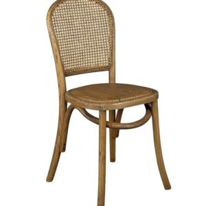 wp-image-tigress-63563.jpg "Denver" Provincial Solid Oak Timber Dining Chair with Rattan Seat, D 43cm W 43cm H 88cm (RRP $499)