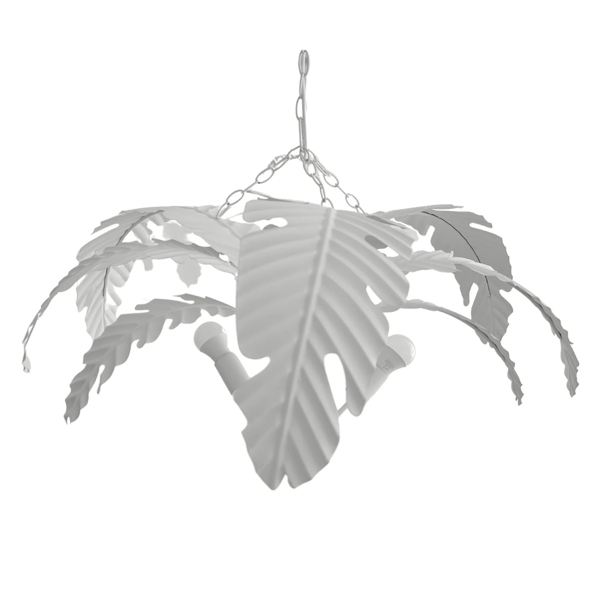 Azalea Iron Pendant Lamp White, W89cm D89cm H35.5cm (RRP $449)