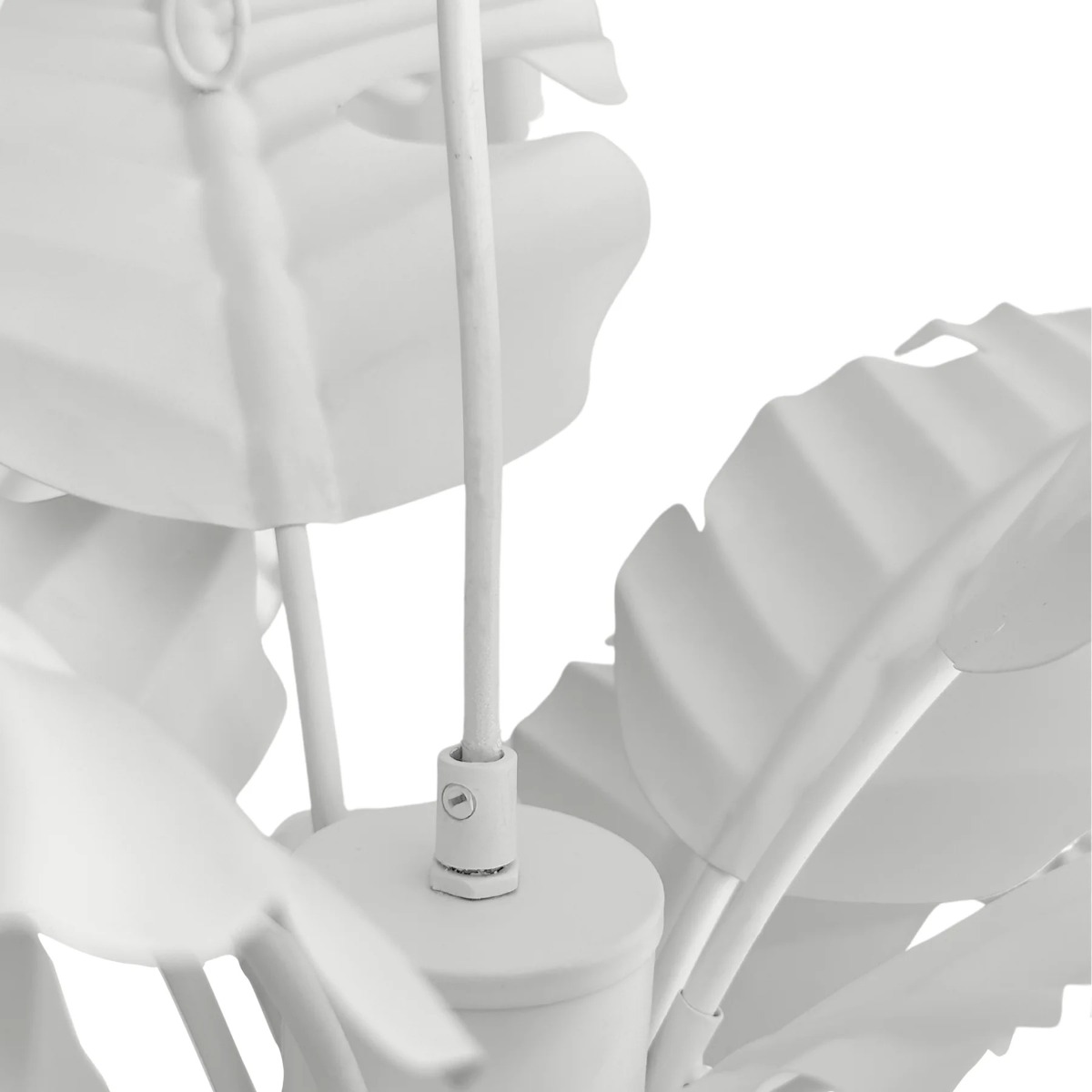 Azalea Iron Pendant Lamp White, W89cm D89cm H35.5cm (RRP $449) - Image 3