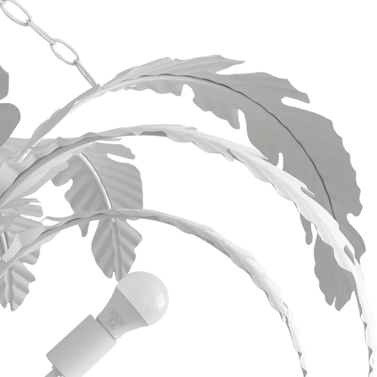 Azalea Iron Pendant Lamp White, W89cm D89cm H35.5cm (RRP $449) - Image 4