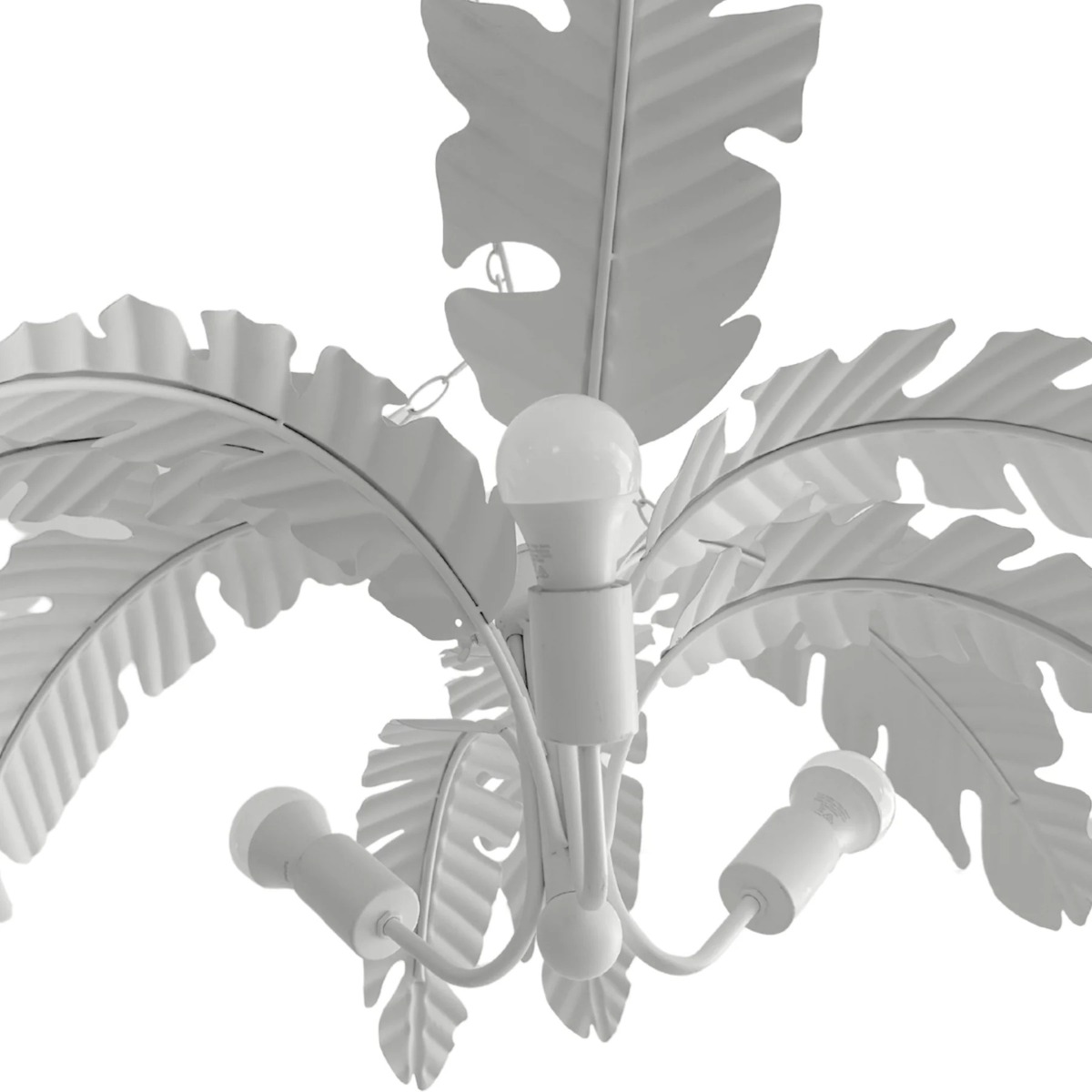 Azalea Iron Pendant Lamp White, W89cm D89cm H35.5cm (RRP $449) - Image 5