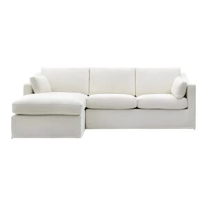 Clovelly Hamptons 3 Seat Left Chaise Sofa Ivory, W: 259 cm D: 166cm H: 80 cm (RRP $4999)