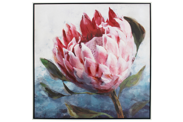 Single Square Protea Paint 83x83cm