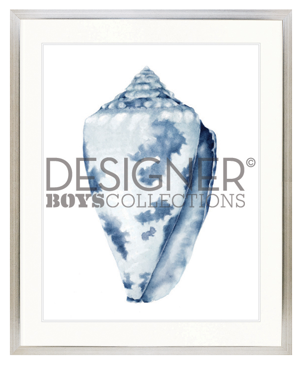 "Designer Boys Collections" Exquisite Shell I Indigo Blue Artwork, Careel Bay Shell Collection - Image 3