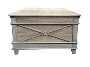 "New Hampshire" Recycled Timber Coffee Table White Wash, 130cmL x 70cmD x 42cmH (RRP $1499) - Image 3