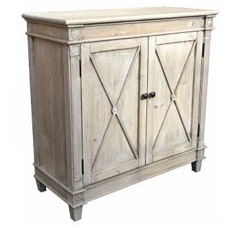"New Hampshire" Recycled Timber Buffet Sideboard with 2 Doors White Wash, 90cmL x 40cmD x 90cmH (RRP $1299) - Image 3