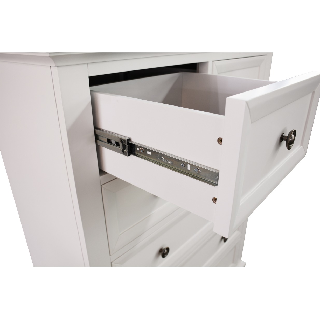 "Sophia" Hamptons Style Timber 6 Drawer Tallboy White, 97cmW x 44cmD x 125.5cmH (RRP $1299) - Image 6