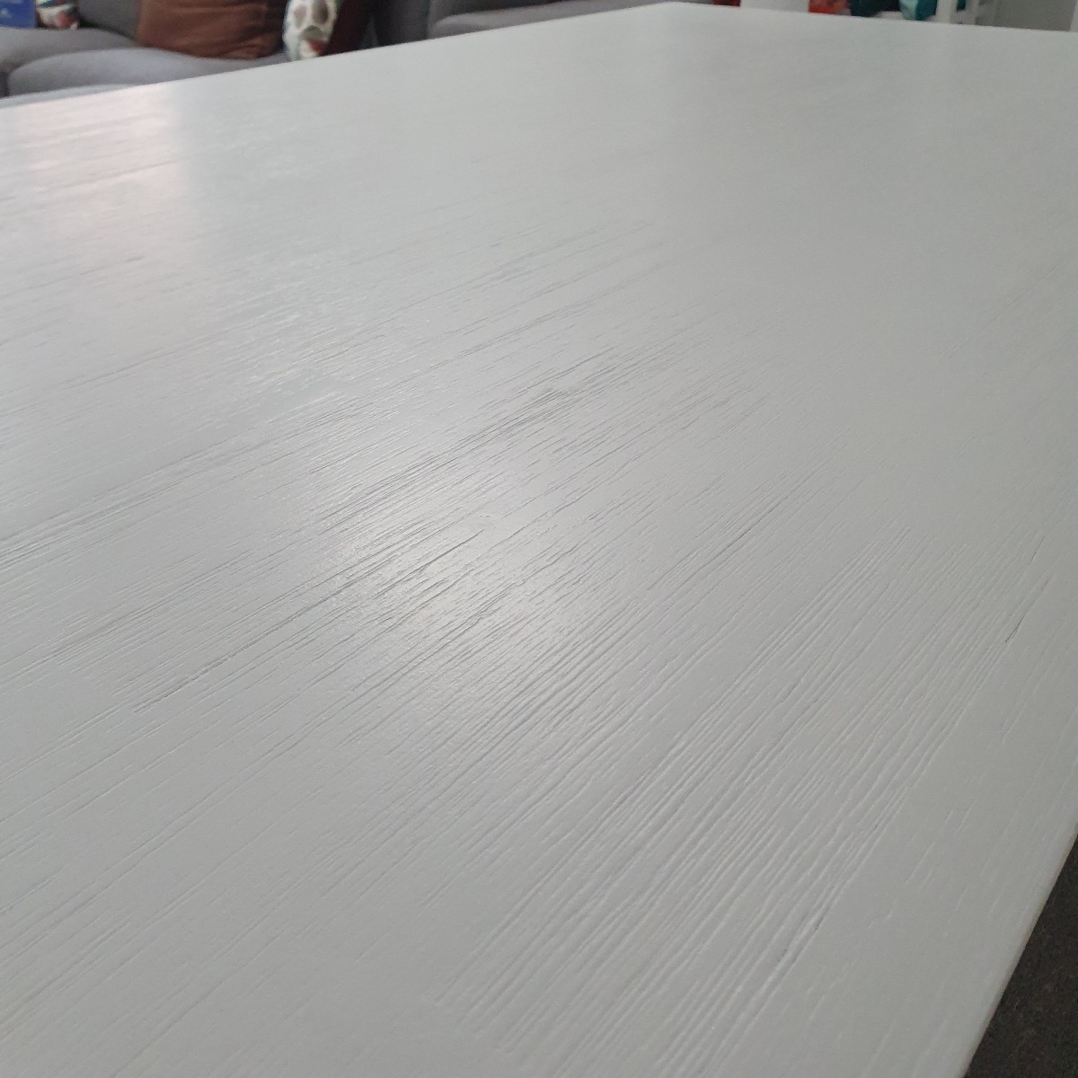 "Cove" Hamptons Style Dining Table, Brushed White, 180cmW x 100cmD x 77cmH (RRP $1099) - Image 3