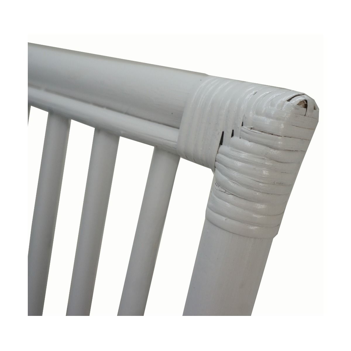 "Airlie" Hamptons Style Outdoor Alfresco Armchair in White Rattan with Navy Cushions (RRP $999) - Image 5