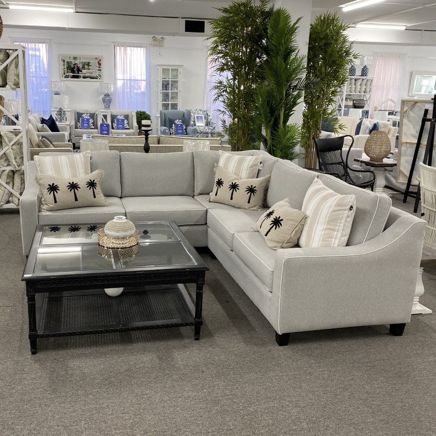 "Amalfi" Australian Made Hamptons Style Corner Modular Lounge, 260cm x 260cm x 95cmD, 5 Colours (RRP $3999) - Image 3