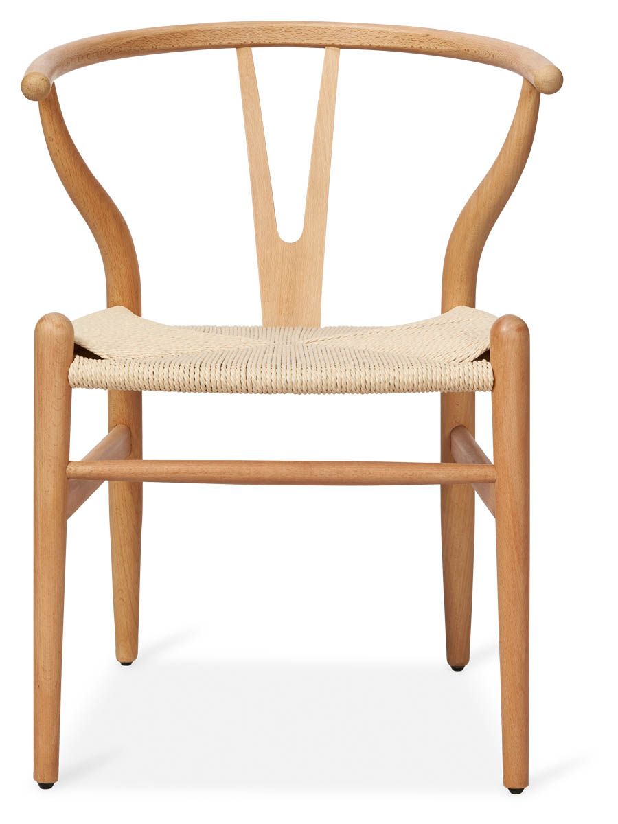 "Wishbone" Hamptons Style Beechwood Chair in Natural (RRP $449) - Image 2