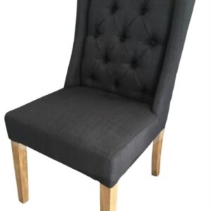 wp-image-tigress-34282.jpg "Monaco" French Provincial Buttoned Dining Chair Black, 50cm x 65 x 97cm (RRP $449)
