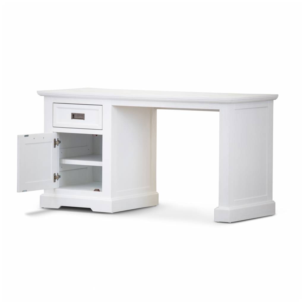 "Cove" Hamptons Style Study Home Office Desk, Brushed White, 150cmW x 60cmD x 78cmH (RRP $1499) - Image 4
