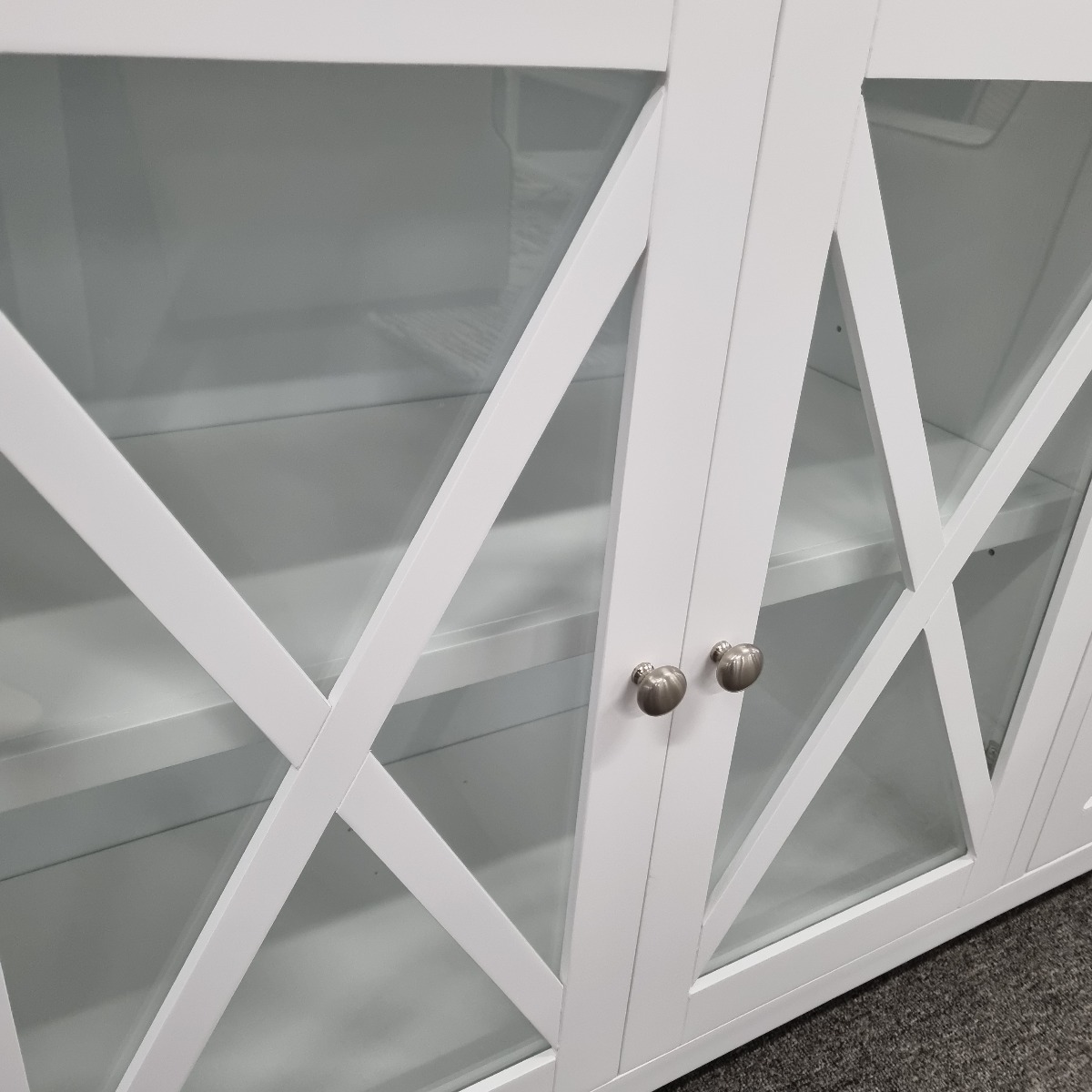 "Montauk" Hamptons Style Timber 4 Door Buffet Sideboard White, 180cmW x42cmD x 90cmH (RRP $1699) - Image 6